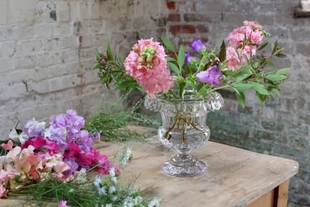 Putting a focal flower in a vase